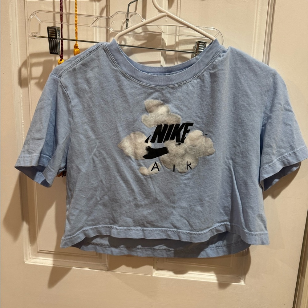 Nike Blue Tee with Cloud Design